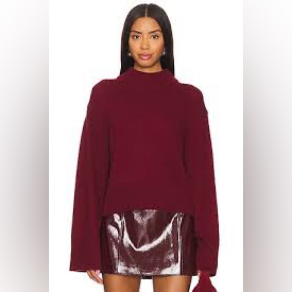 Leith Women's Berry Turtleneck Sweater